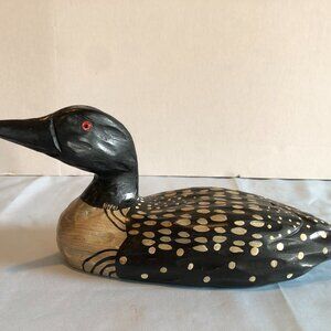 Heritage Mint Wooden Loon Duck Decoy 11" x 5.5" Height #F2